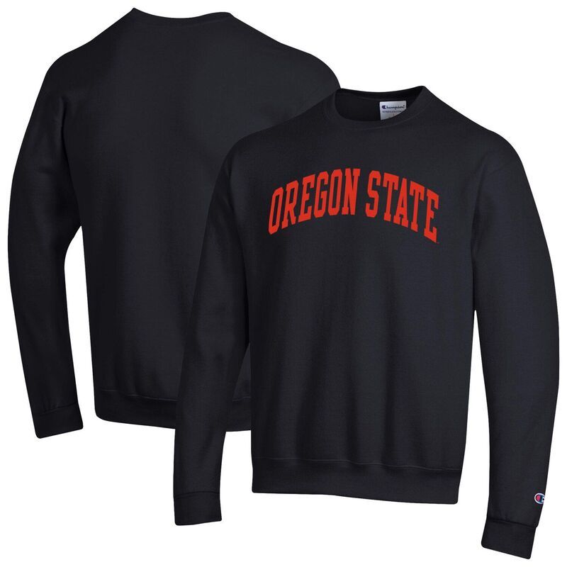 チャンピオン メンズ トップス Tシャツ スウェット フリース Mens Champion Black Oregon State Beavers Basic Arch Fleece Pullover Sweatshirt Ors Black ブラック