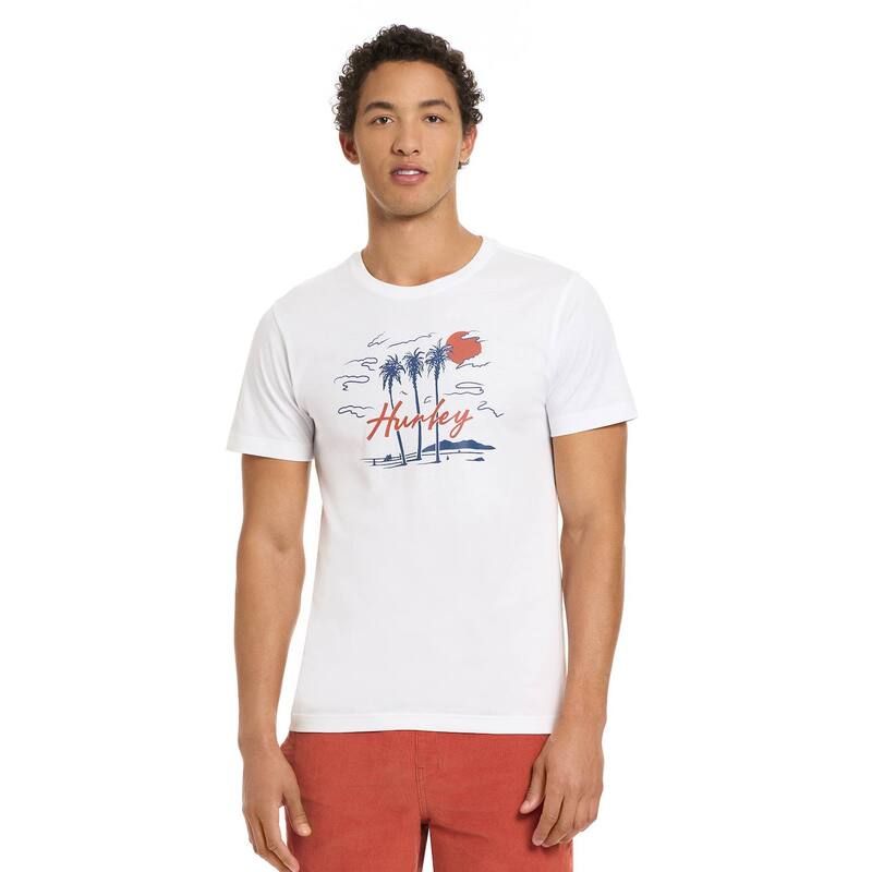 ハーレー メンズ トップス Tシャツ グラフィック Mens Hurley Graphic Tee White Palm ホワイト