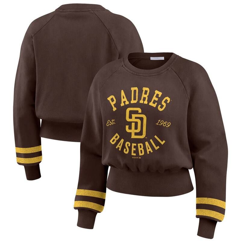 ウェア バイ エリン アンドルーズ レディース トップス Tシャツ ヴィンテージ スウェット クロップド Womens WEAR by Erin Andrews Brown San Diego Padres Vintage Washed Cropped Pul 17,985円