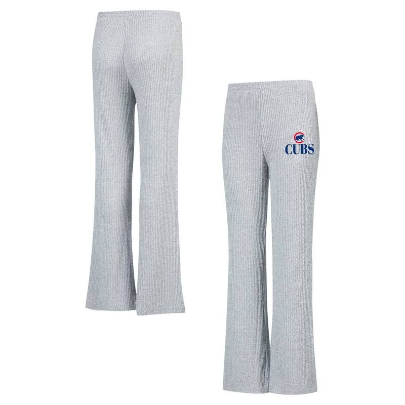 アンブランデッド レディース アンダーウェア ナイトウェア リブニット パンツ ニット Unbranded Womens Conceptsport Gray Chicago Cubs Juniperib Knit Flare Sleepants Cub Gre