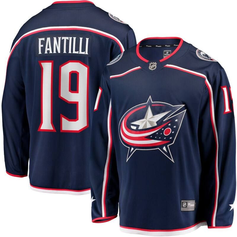 【送料無料】 ファナティクス メンズ Tシャツ トップス Mens Fanatics Adam Fantilli Navy Columbus Blue Jackets Home Premier Breakaway Player Jersey Blj Navy