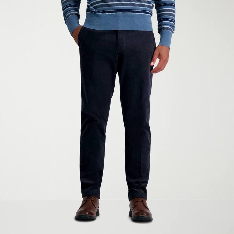 ハガー メンズ ボトムス カジュアルパンツ コーデュロイ Mens Haggar Straight Fit Stretch Corduroy Pants Dusk