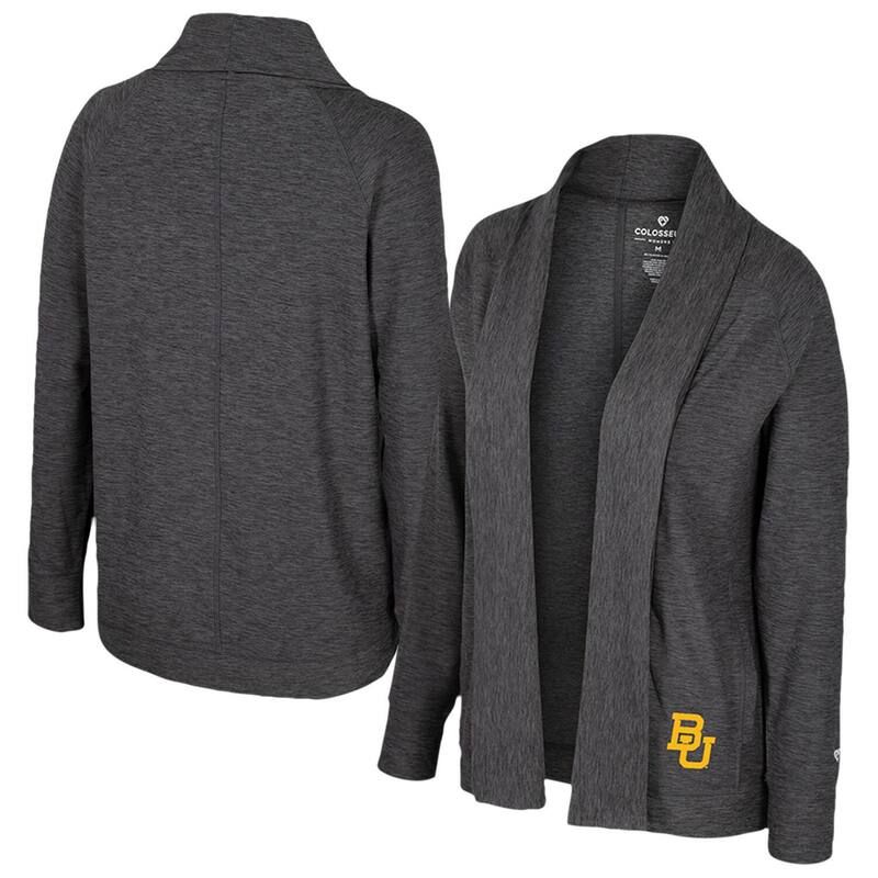 コロシアム レディース アウター ニット・セーター カーディガン Womens Colosseum Charcoal Baylor BearsDash Cardigan Bay Charco チャコール