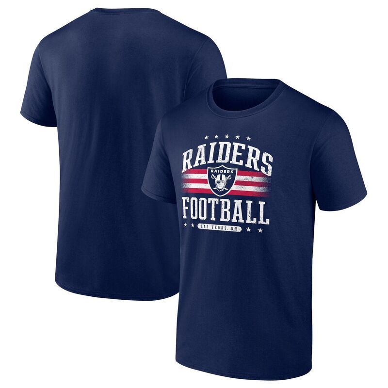 ファナティクス メンズ トップス Tシャツ トール Mens Fanatics Navy Las Vegas Raiders Big Tall Americana TShirt Lvr Navy ネイビー