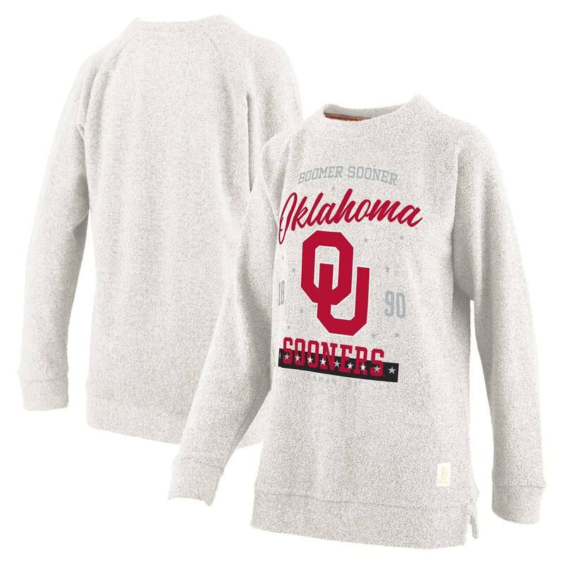 プレスボックス レディース トップス Tシャツ プラスサイズ パイル スウェット Womens Pressbox Oatmeal Oklahoma Sooners Plusize Comfy Cairo Terry Pullover Sweatshirt Ok