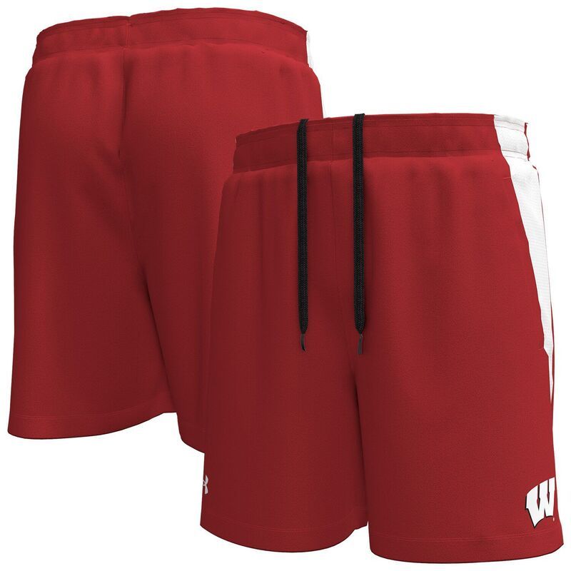 アンダーアーマー メンズ ボトムス ハーフパンツ・ショーツ Mens Under Armoured Wisconsin Badgers Tech Vent Performance Short Wis Red レッド 13,636円