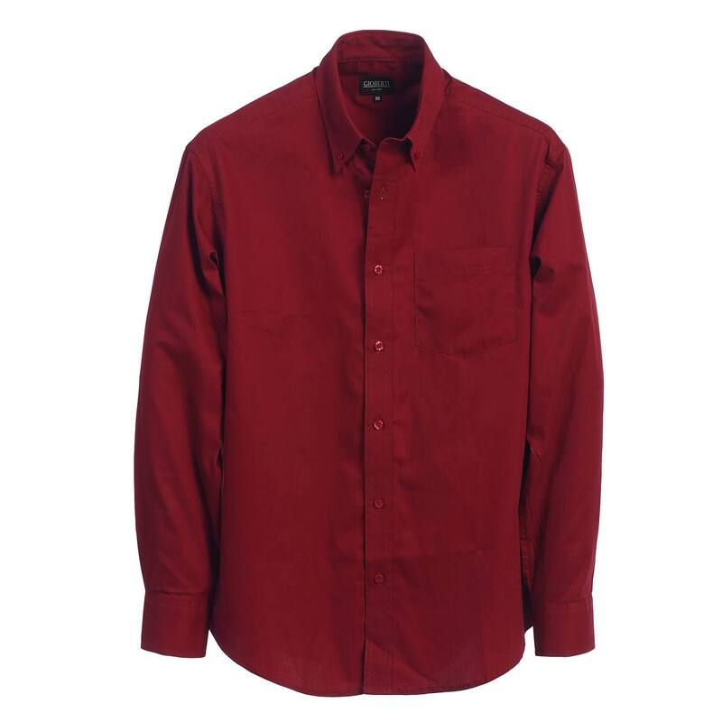 ジョベルティ メンズ トップス Tシャツ オックスフォード コットン Gioberti Mens 100 Cotton Long Sleeve Casual Twill Oxford Shirt Burgundy バーガンディ