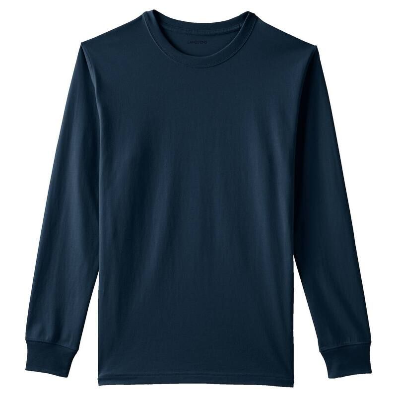 ランズエンド メンズ トップス Tシャツ Lands End Mens Lands End SuperT Long Sleeve TShirt Radiant Navy ネイビー