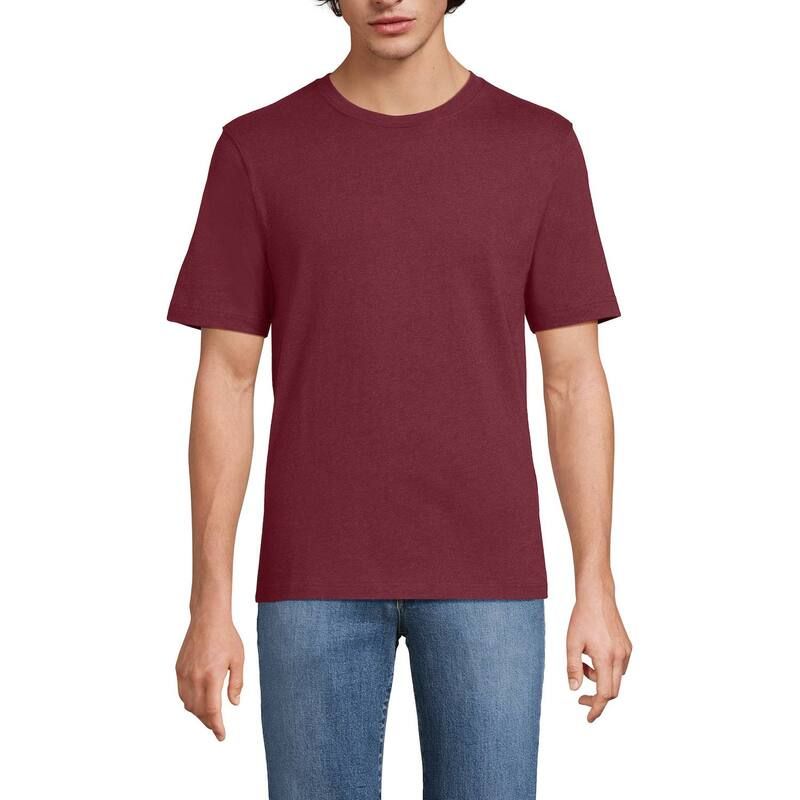 ランズエンド メンズ トップス Tシャツ Mens Lands End SuperT Short Sleeve TShirt Burgundy Heather ヘザー