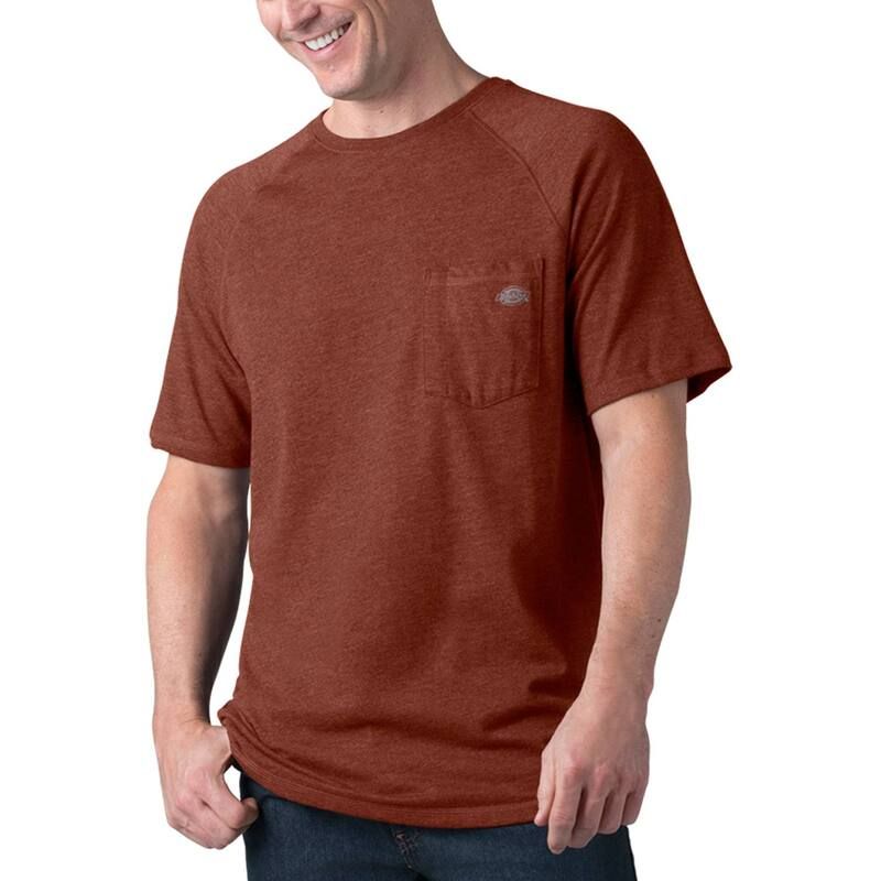 ディッキーズ メンズ トップス Tシャツ Mens Dickies Temp iQ Performance Cooling Tee Red Rock Heather ヘザー