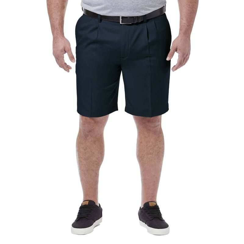 ハガー メンズ ボトムス ハーフパンツ・ショーツ プリーツ トール ショートパンツ Big Tall Haggar Cool 18 PRO ClassicFit Pleated Shorts Navy ネイビー