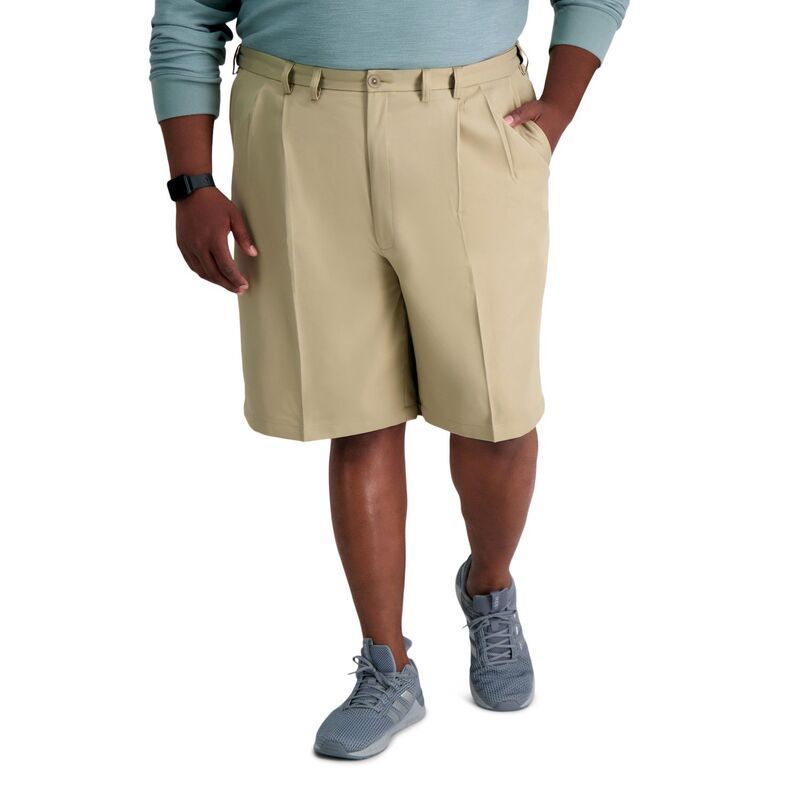 ハガー メンズ ボトムス ハーフパンツ・ショーツ プリーツ トール ショートパンツ Big Tall Haggar Cool 18 PRO ClassicFit Pleated Shorts Khaki カーキ