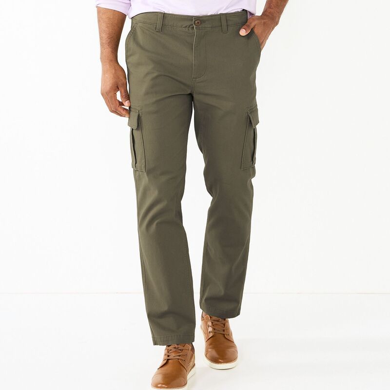 ソノマ メンズ ボトムス カジュアルパンツ カーゴパンツ Mensonoma Goods For Life StraightFit Flexwear Cargo Pants Olive Green グリーン