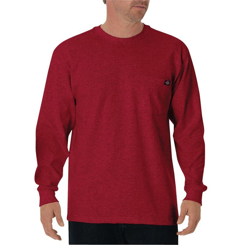 ディッキーズ メンズ トップス Tシャツ クルーネック Mens Dickies Heavyweight Crewneck Long Sleeve Tee Red レッド
