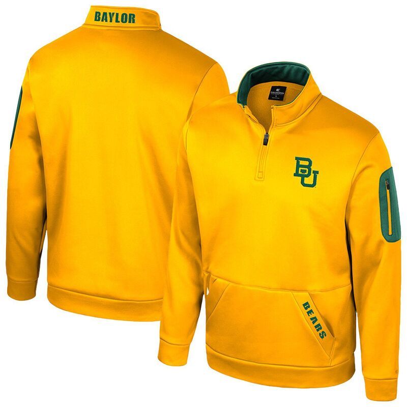 コロシアム メンズ トップス Tシャツ フリース ジャケット Mens Colosseum Gold Baylor Bears Mainframe Fleece QuarterZip Jacket Bay Gold ゴールド