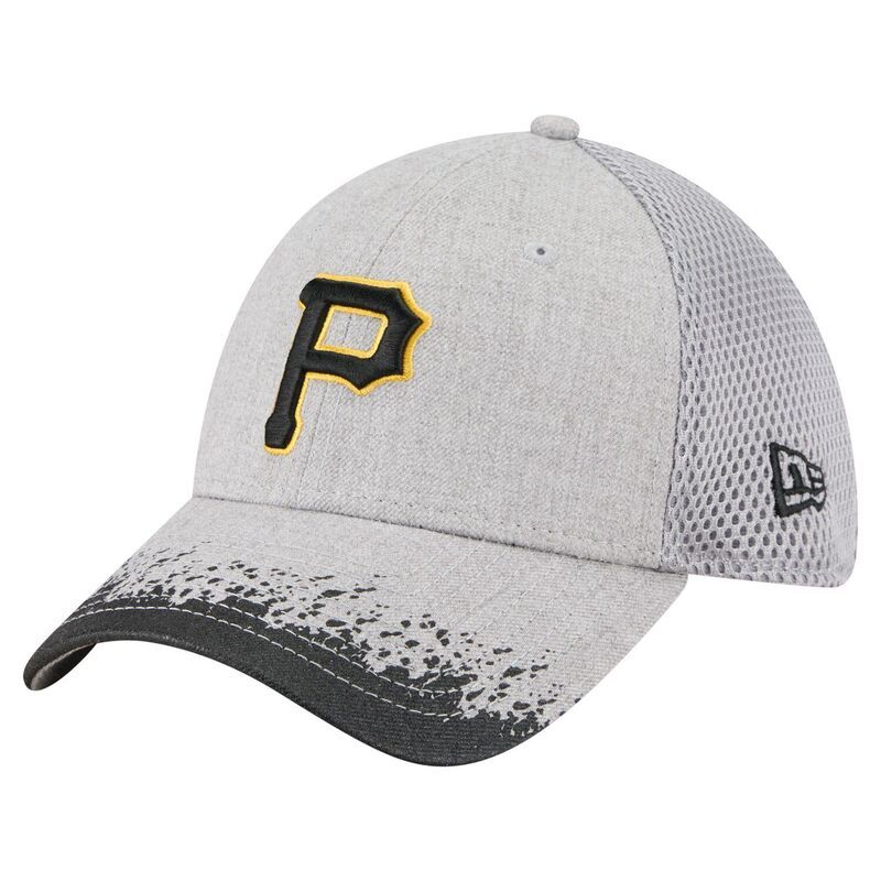 ニューエラ メンズ アクセサリー 帽子 Mens New Era Gray Pittsburgh Pirates Visor Paint Splatter 39THIRTY Flex Hat Pir Grey グレー