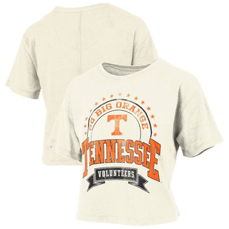 プレスボックス レディース トップス Tシャツ ヴィンテージ Womens Pressbox Natural Tennessee Volunteers Vintage Wash WaistLength TShirten Beige ベージュ
