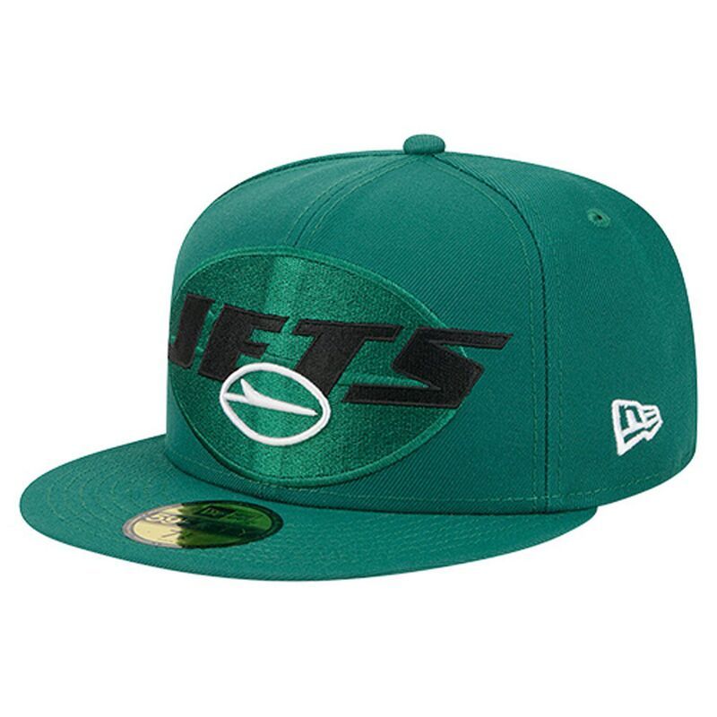 ニューエラ メンズ アクセサリー 帽子 Mens New Era Greenew York Jets Overlap Wordmark 59FIFTY Fitted Hat Jet Green グリーン