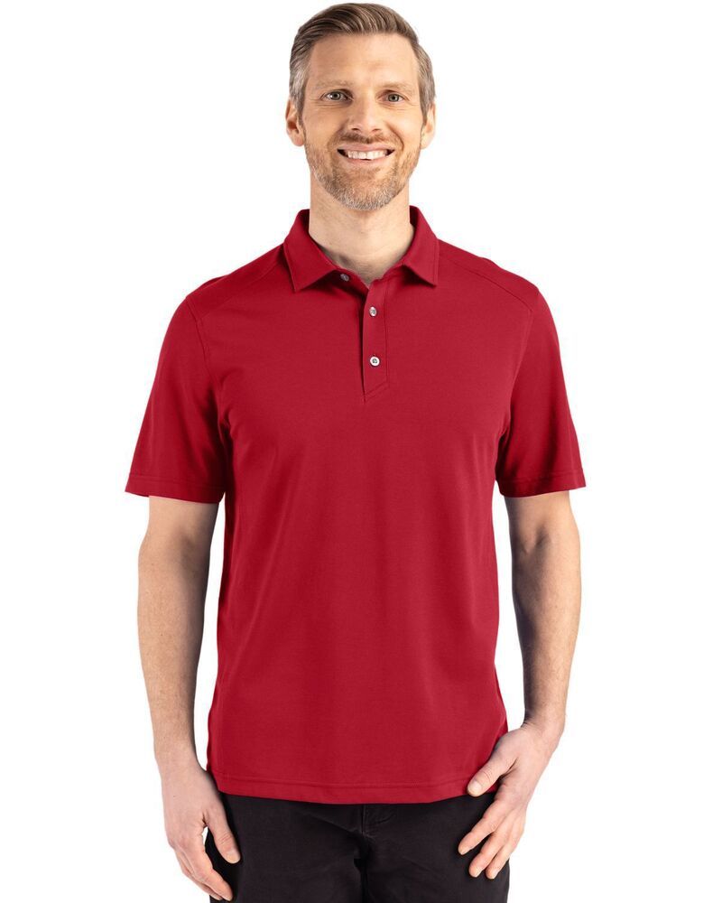 カッターアンドバック メンズ トップス Tシャツ ポロシャツ トール Cutter Buck Advantage Refresh Epiconfidence Recycled Mens Big Tall TriBlend Pique Polo Cardinal