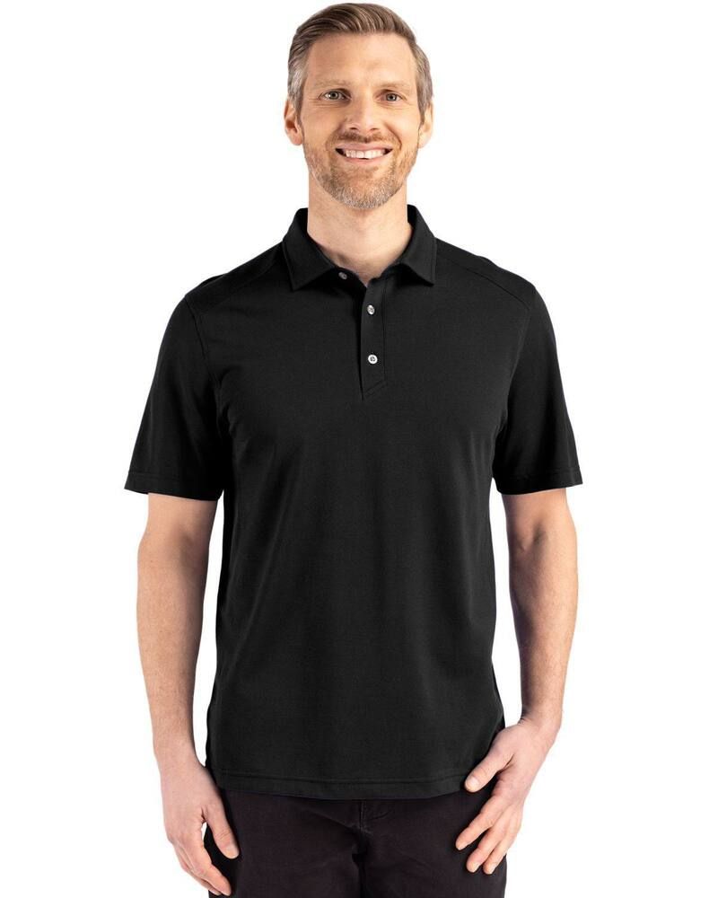 カッターアンドバック メンズ トップス Tシャツ ポロシャツ トール Cutter Buck Advantage Refresh Epiconfidence Recycled Mens Big Tall TriBlend Pique Polo Black ブラ