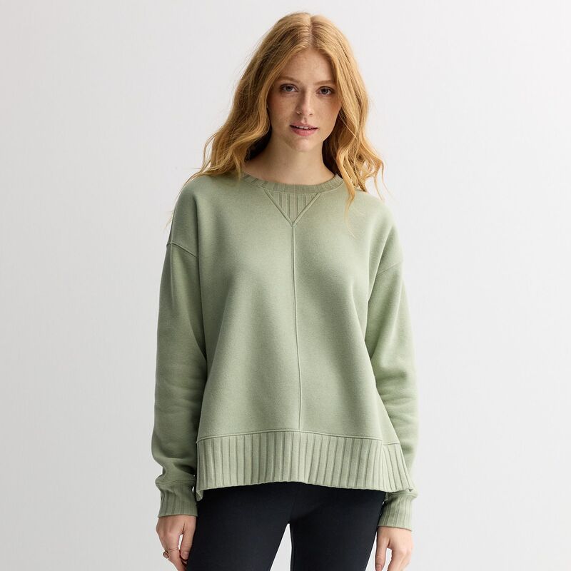 ソノマ レディース トップス Tシャツ クルーネック Womensonoma Goods For Life Mixed Rib Crewneck Top Madri Green グリーン
