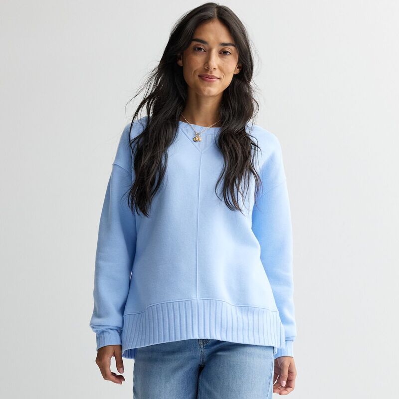 ソノマ レディース トップス Tシャツ クルーネック Womensonoma Goods For Life Mixed Rib Crewneck Top Bluette