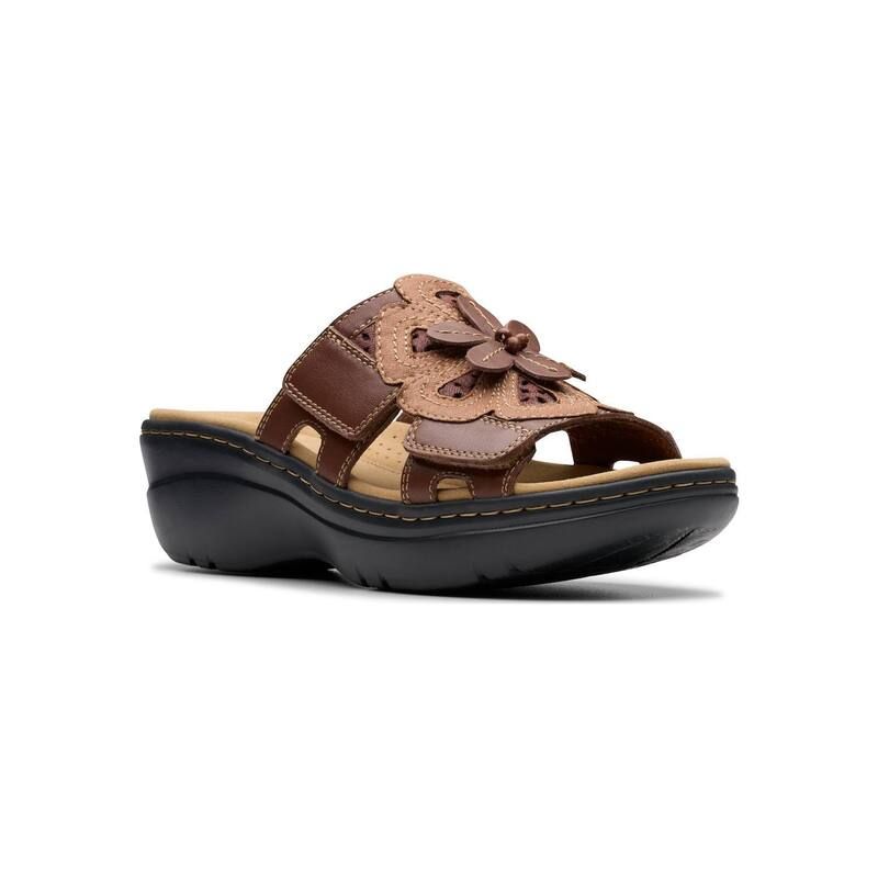クラークス レディース シューズ サンダル Clarks Merliah2 Womens Wedge Sandals Brown Leather ブラウン