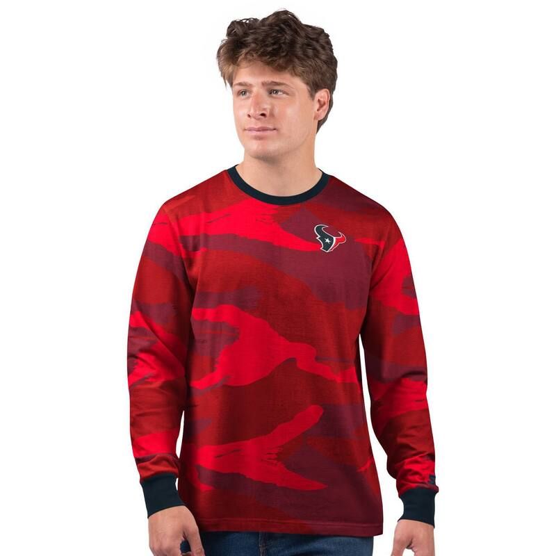 スターター メンズ トップス Tシャツ Menstartered Houston Texans Thursday Night Gridiron Long Sleeve TShirtxs Red レッド