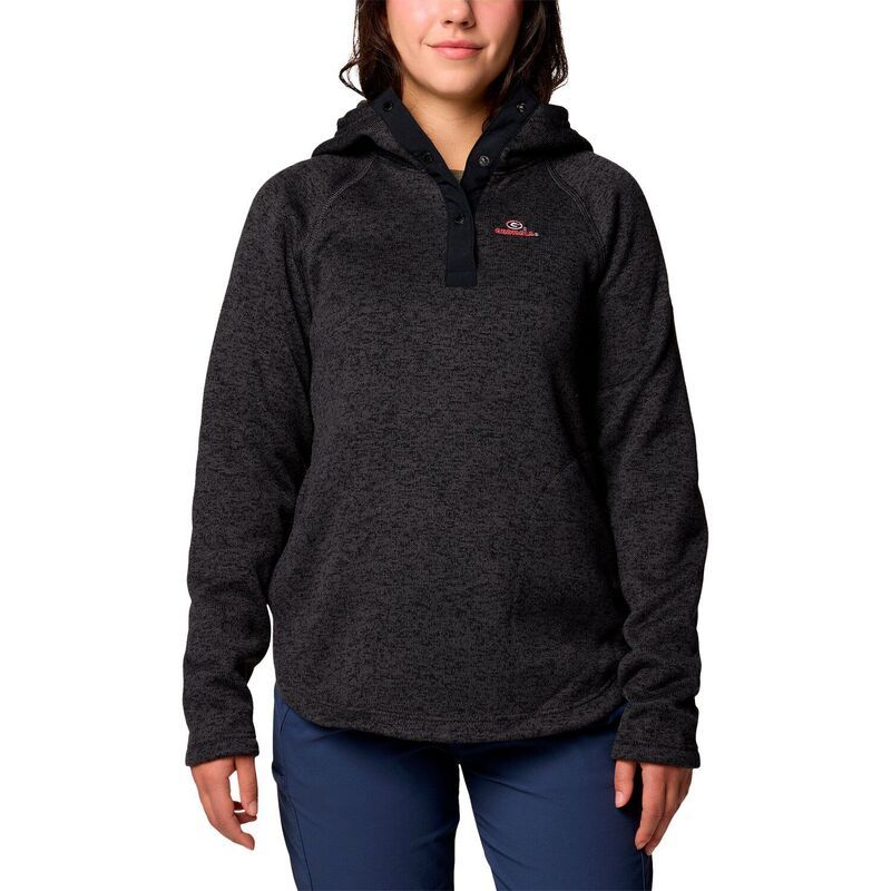 コロンビア レディース トップス Tシャツ セーター パーカー Womens Columbia Black Georgia Bulldogsweater Weatheraglan Pullover Hoodie Uga Black ブラック