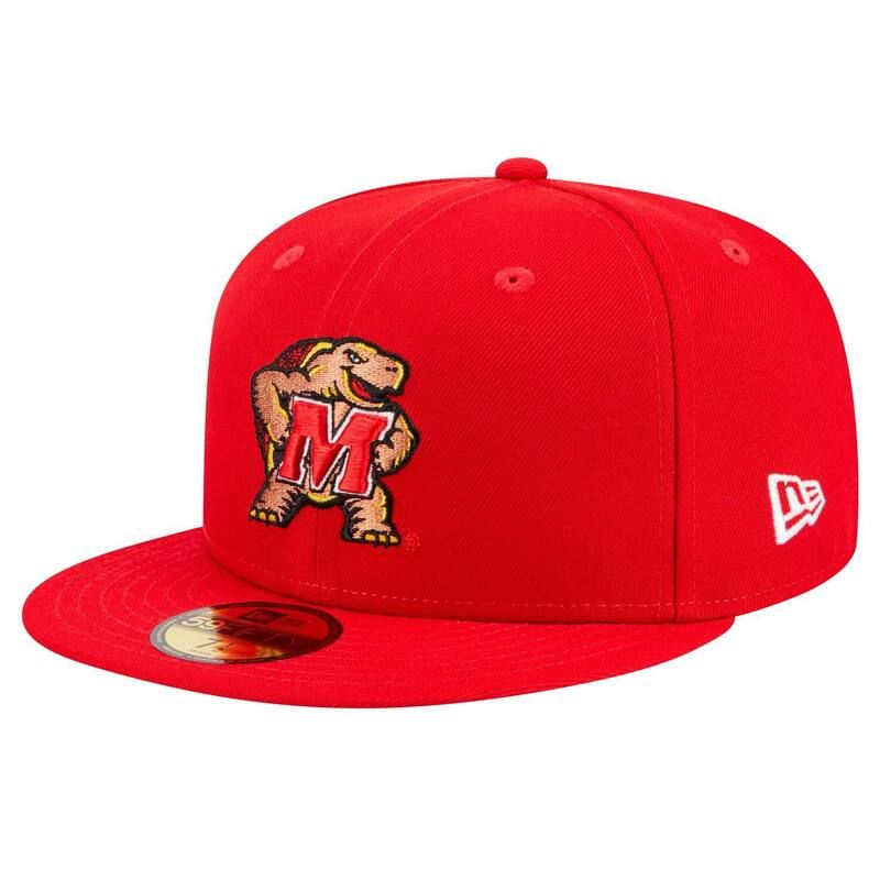ニューエラ メンズ アクセサリー 帽子 Mens New Era Red Maryland Terrapins 59FIFTY Fitted Hat Mared レッド