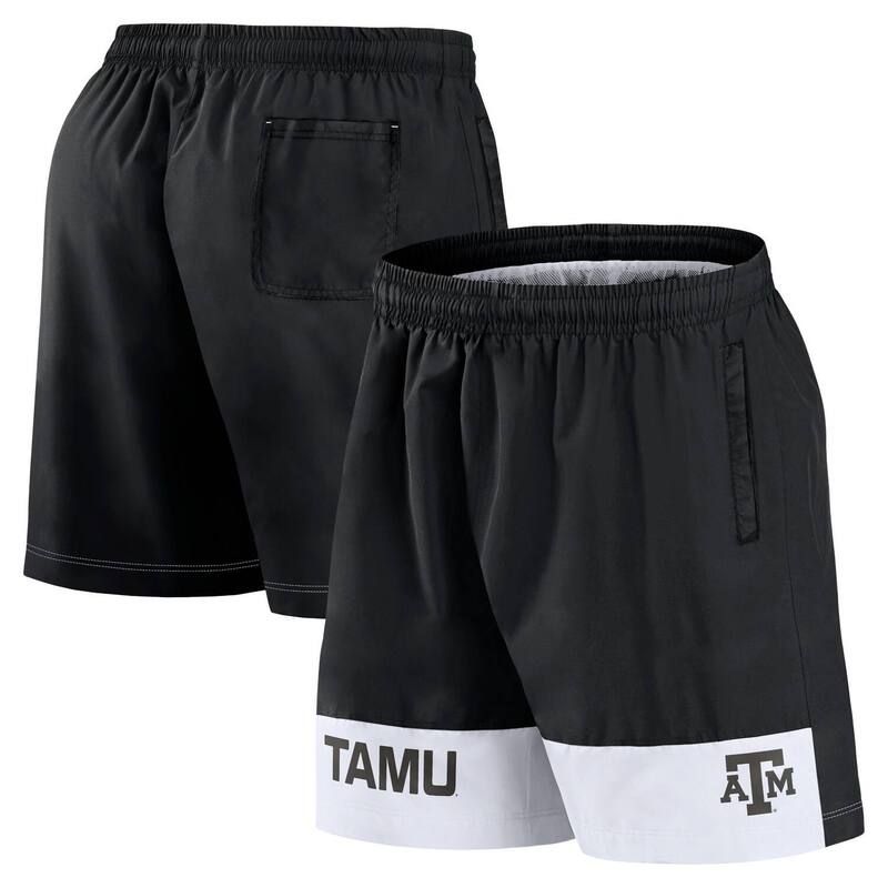 ファナティクス メンズ ボトムス ハーフパンツ・ショーツ ショートパンツ Mens Fanatics Black Texas AM Aggies Elements Intensity Woven Shorts Tam Black ブラック