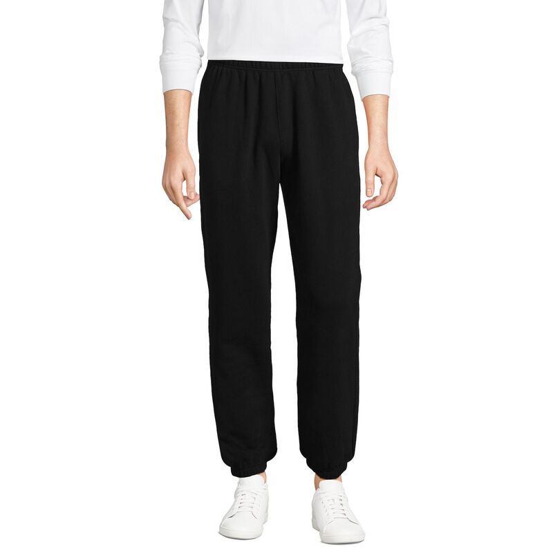 ランズエンド メンズ ボトムス カジュアルパンツ スウェットパンツ Mens Lands End Seriousweats Drawstring Sweatpants Black ブラック
