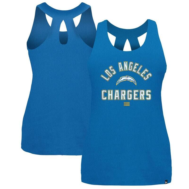 ニューエラ レディース トップス Tシャツ Womens New Era Powder Blue Los Angeles Chargers 2024 NFL Training Camp Tank Top Chg Blue ブルー