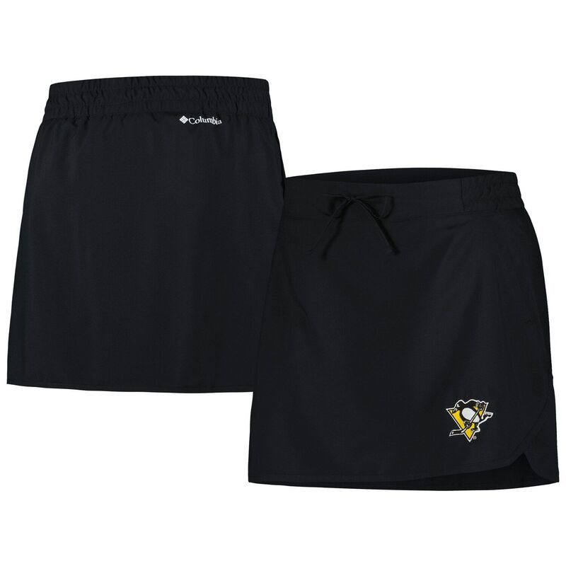 コロンビア レディース ボトムスカート Womens Columbia Black Pittsburgh Penguins Lakewood Pines OmniWick Skort Png Black ブラック