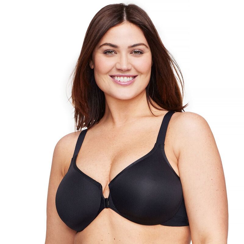 グラマライズ レディース アンダーウェア ブラジャー プラスサイズ Plusize Glamorise Wonderwire Posture Front Close Bra 9265 Black ブラック