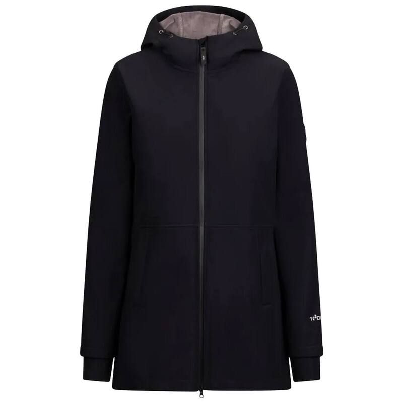 トレスパス レディース アウター ジャケット・ブルゾン Trespass WomensLadies Priya Long Length Soft Shell Jacket Black ブラック