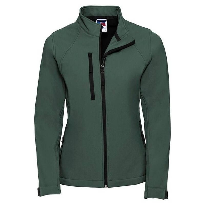 ラッセルアスレチック レディース アウター ジャケット・ブルゾン Russell Athletic Russell WomensLadies 3 Layer Soft Shell Jacket Bottle Green グリーン
