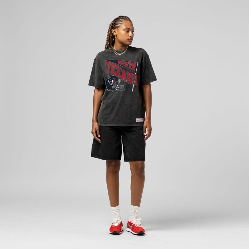 ミッチェルネス レディース トップス Tシャツ Womens Mitchell Ness Black Houston Texans Team Dynamic Boyfriend Mineral Wash TShirtxs Black ブラック