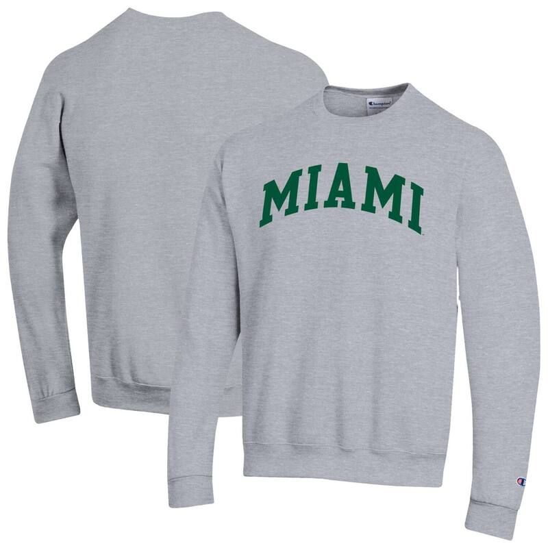 チャンピオン メンズ トップス Tシャツ スウェット フリース Mens Champion Heather Gray Miami Hurricanes Basic Arch Fleece Pullover Sweatshirt Mia Grey グレー 13,665円