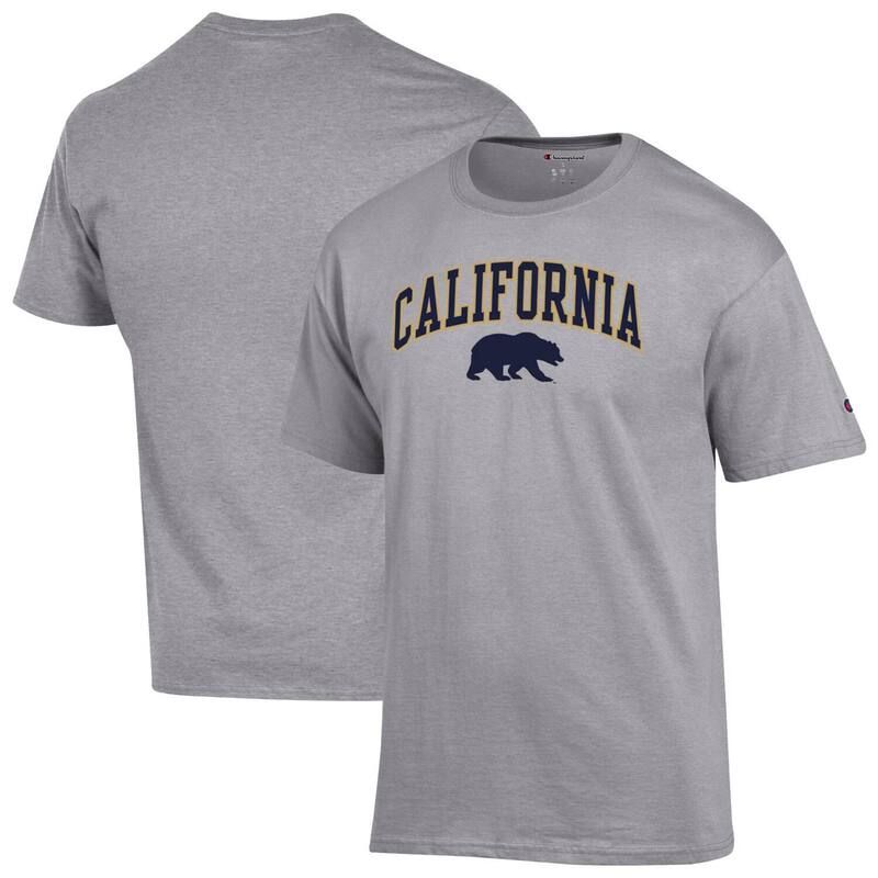 チャンピオン メンズ トップス Tシャツ ロゴ MensChampion Heather Gray Cal Bears Arched Logo TShirt Cal Grey グレー