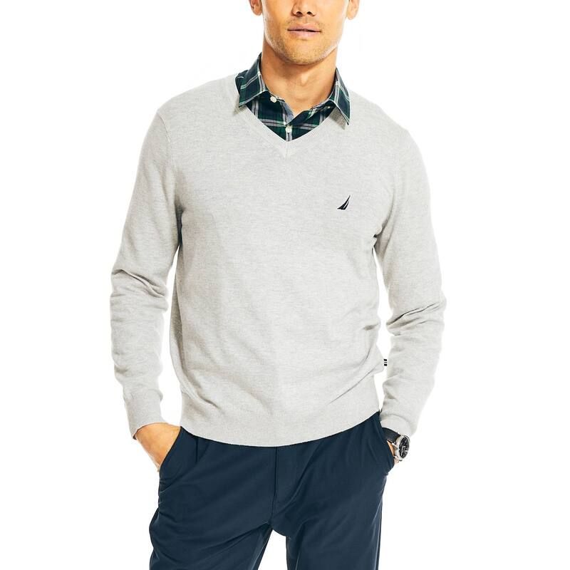 ナウティカ メンズ トップス Tシャツ Vネック セーター Mens Nautica VNeck Sweater Gray Heather グレー