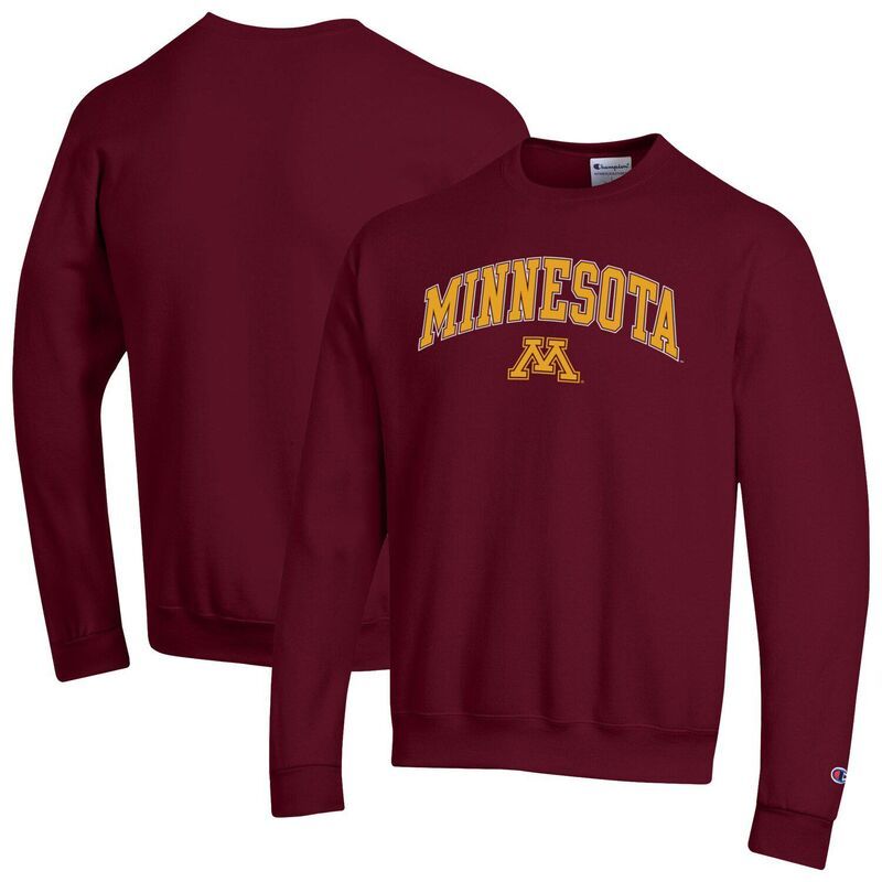 チャンピオン メンズ トップス Tシャツ スウェット ロゴ MensChampion Maroon Minnesota Golden Gophers Arch Over Logo Pullover Sweatshirt Min Red レッド