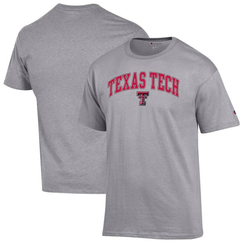 チャンピオン メンズ トップス Tシャツ ロゴ MensChampion Heather Gray Texas Tech Red Raiders Arch Over Logo TShirtxt Grey グレー