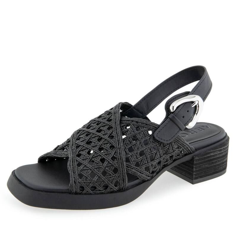 エアロソールズ レディース シューズ サンダル ヒール Aerosoles Demi Block Heel Womenslingback Sandals Black ブラック