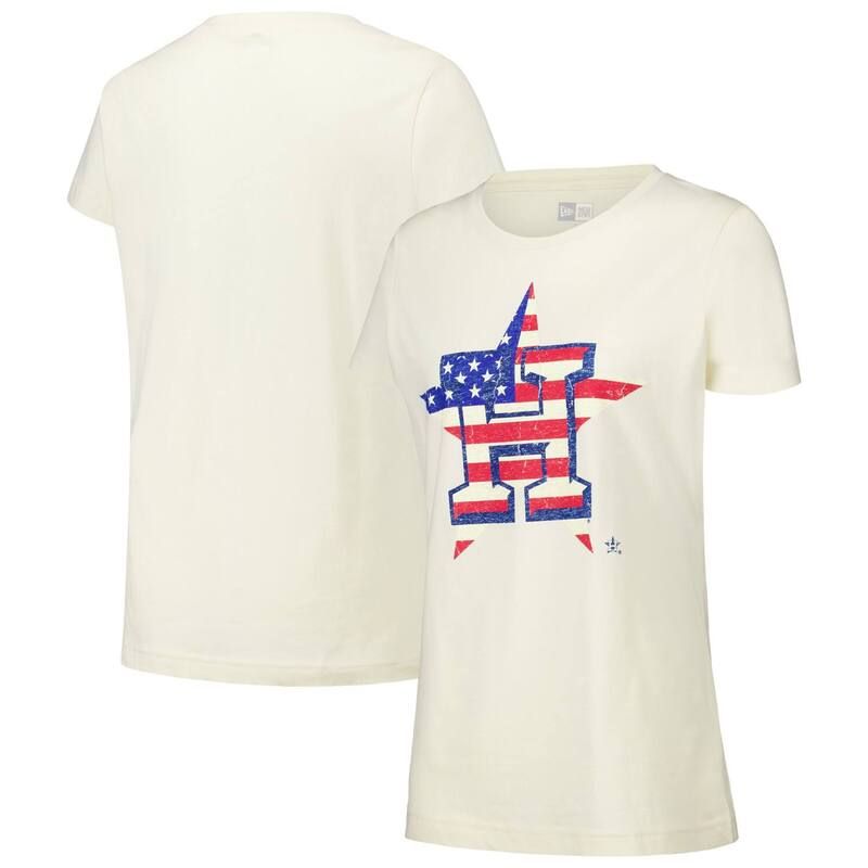ニューエラ レディース トップス Tシャツ ヴィンテージ Womens New Era Cream Houston Astros Vintage TShirt Ast Beige ベージュ