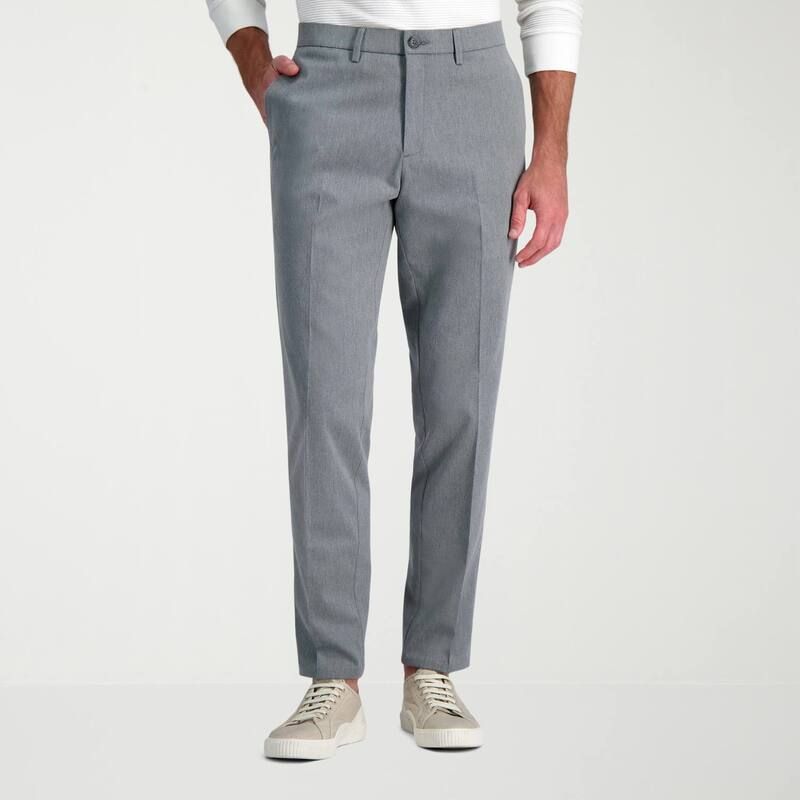 ハガー メンズ ボトムス カジュアルパンツ スリムフィット Mens Haggar Wrinkle Free Performance Khaki Slim Fit Flat Front Pants Heather Gray グレー