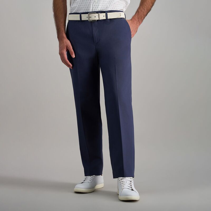 ハガー メンズ ボトムス カジュアルパンツ Mens Haggar Wrinkle Free Performance Khaki Straight Fit Flat Front Pant Indigo インディゴ