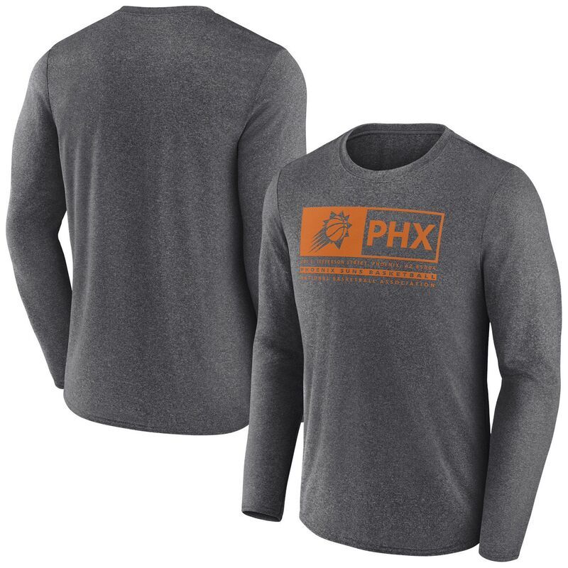 アンブランデッド メンズ トップス Tシャツ Unbranded Mens Fanatics Branded Heather Charcoal Phoenix Suns ThreePoint Play TShirt Phx Charco チャコール