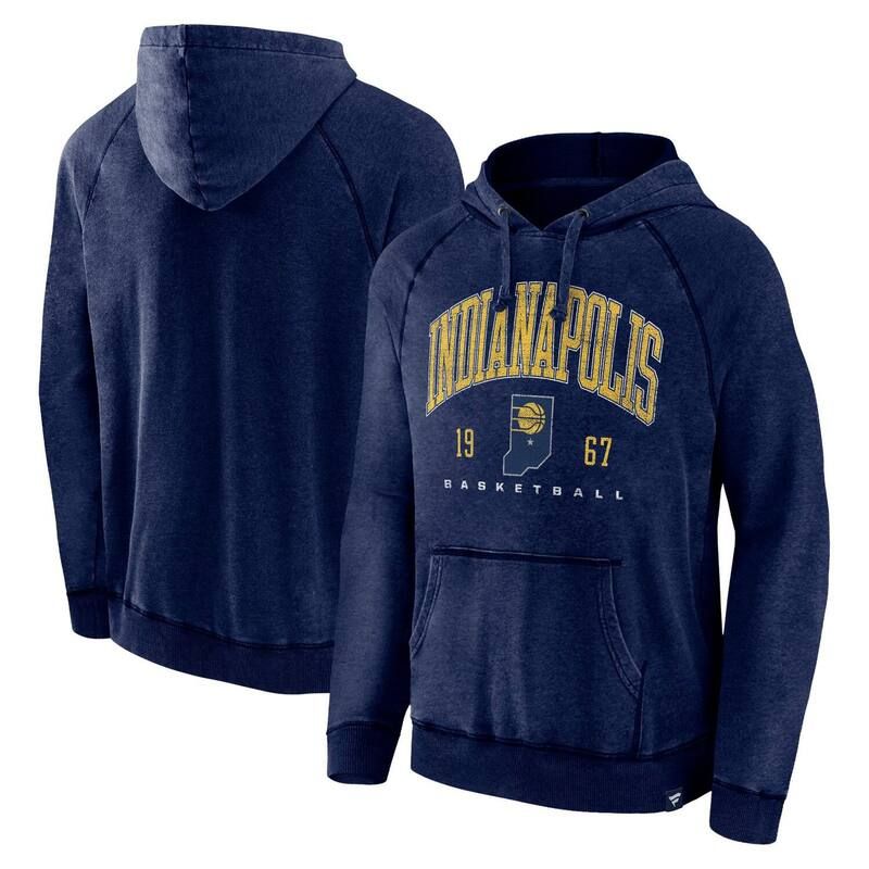 アンブランデッド メンズ トップス Tシャツ パーカー Unbranded Mens Fanatics Branded Heather Navy Indiana Pacers Foul Trouble Snowash Raglan Pullover Hoodi