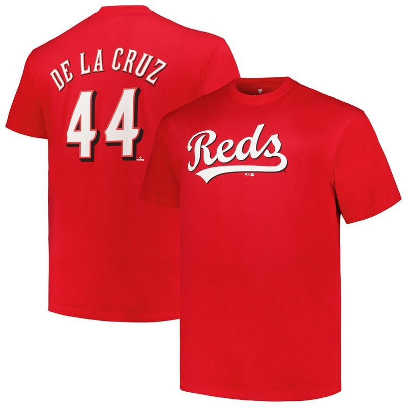 プロファイル メンズ トップス Tシャツ トール Profile Mens Elly De La Cruz Red Cincinnati Reds Big Tall Name Number TShirt Red レッド
